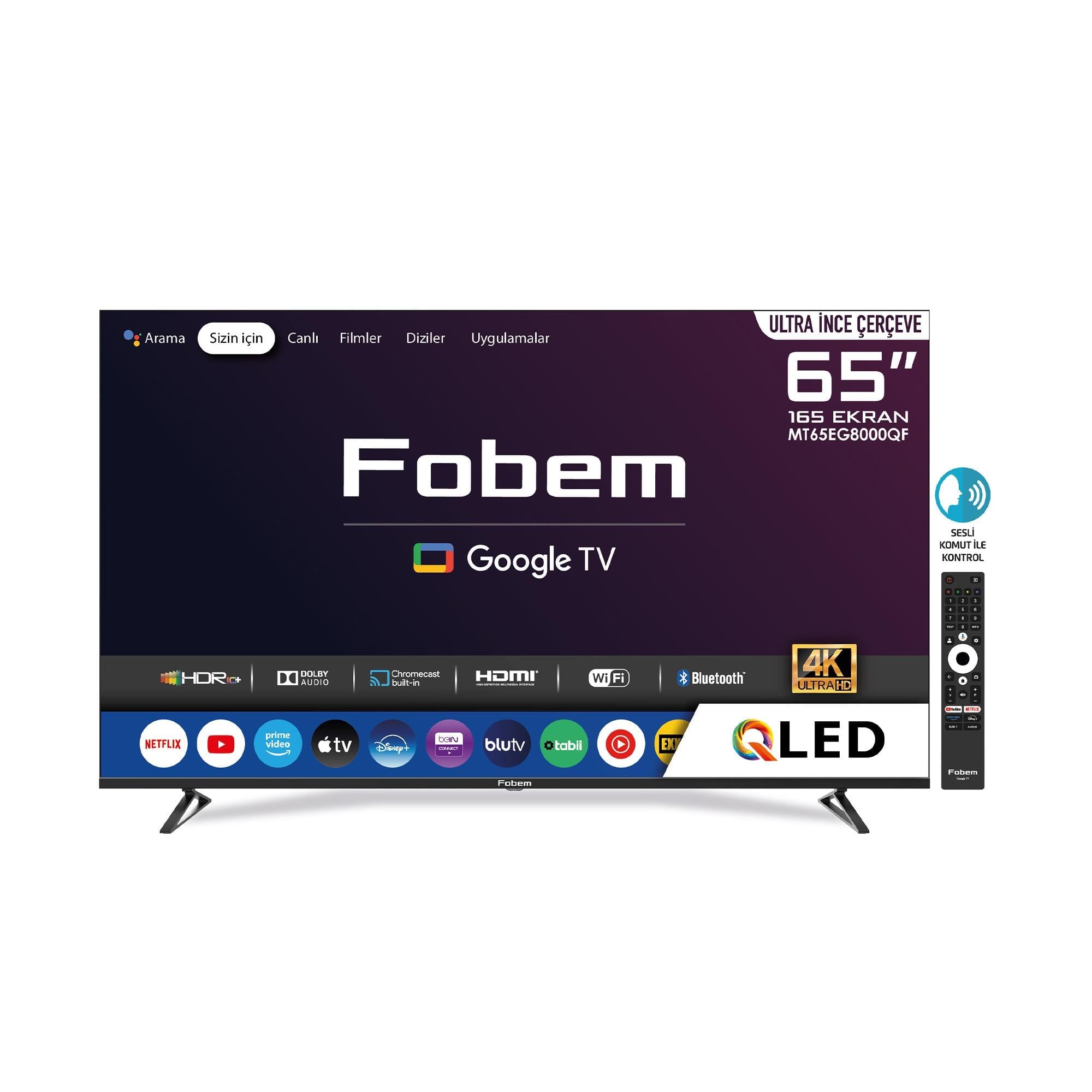 TV Fobem 65" mt65eg8000f smart frameless