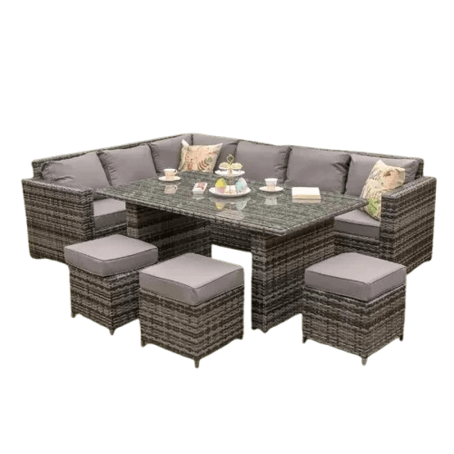 Set ratan kendore + 1 + 3 tabure 6129