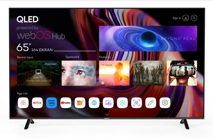 TV sunny 65' qled webos 07/21