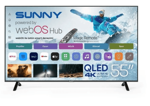 TV sunny 55'qled webos 10/22